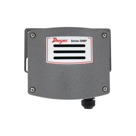 Dwyer Instruments Industrial CO2 Transmitter, 0-2000 PPM range, wall mount, with 5-8mm cable gland CDWP-02W-C5